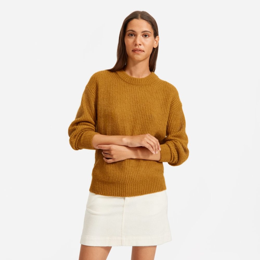 Everlane Oversized Alpaca Crew - Mustard